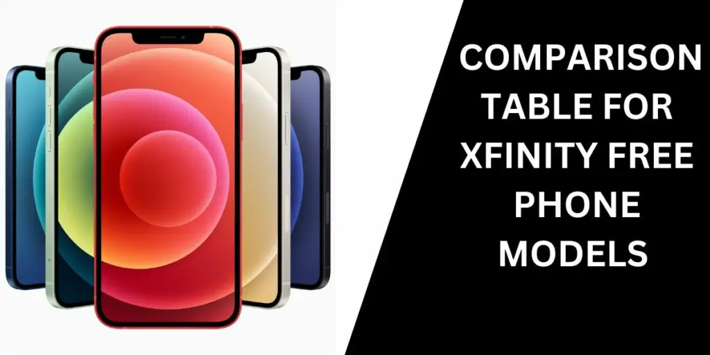 Comparison Table for Xfinity Free Phone Models