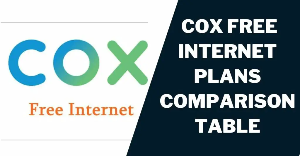Cox Free Internet Plans Comparison Table