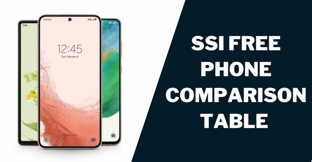 SSI Free Phone Comparison Table